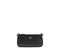 PINKO Half Moon Umhängetasche Leder 23 cm schwarz