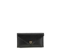 PINKO schwarze Kalbsleder Bos Taurus Clutch Tasche Einheitsgröße