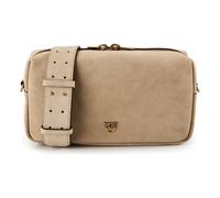 PINKO Shoulder Horizontal Umhängetasche Leder 25 cm beige