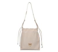 PINKO Slouchy Beuteltasche Leder 31 cm beige