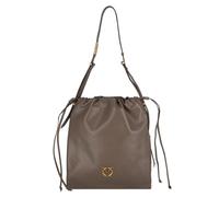 PINKO Slouchy Schultertasche Leder 31 cm grau