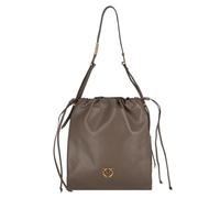 PINKO Slouchy Schultertasche Leder 31 cm grau