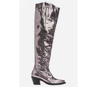PINKO Strauss Texano Cuissard Similp Burnished Grey Größe: 36 | Stiefel Outlet | Damen | Grau
