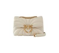 PINKO Love Puff Schultertasche Leder 23 cm beige