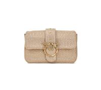 PINKO Umhängetasche Love One Foldover beige gold Damen, gold, Einheitsgröße
