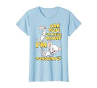 Pinky and The Brain Pondering T-Shirt, Damen, Himmelblau, M