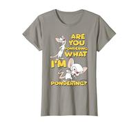 Pinky and The Brain Pondering T-Shirt, Damen, Schiefergrau, XXL