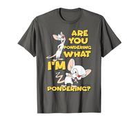Pinky and The Brain Pondering T-Shirt, Herren, Anthrazit, M