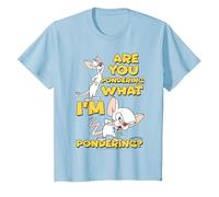 Pinky and The Brain Pondering T-Shirt, Kinder, Himmelblau, 92
