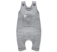 Pinokio Baby Dungarees Wild Anmials, 75% cotton, 20% polyester, 5% elastane, Grey melange, Unisex Gr. 62-86 (86)
