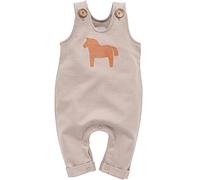 Pinokio Baby Dungarees Wooden Pony, 100% organic cotton Bejge with horse, Unisex Gr. 62-86 (86)