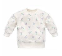 Pinokio Baby - Mädchen Fun Time, 100% Cotton Blue, Boys Gr. 68-122 Sweatshirt, Ecru Flowers Lilian, 74 EU
