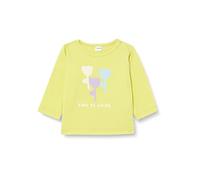 Pinokio Baby - Mädchen Long Sleeve Happy Day, 95% Cotton, 5% Polyester Grey Melange with Cat, Unisex Gr. 74-110 Blouse, Lime Lilian, 86 EU