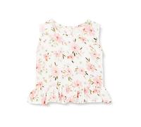 Pinokio Baby - Mädchen Wooven Girls Vest, Écru Pink Summer Garden, 74 EU
