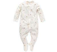 Pinokio Baby Overall Wooden Pony, 100% organic cotton ecru with horses, Unisex Gr. 50-74 (74)