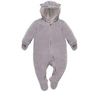 Pinokio Baby Warm Overall Hello, 80% cotton, 20% Polyester grey Velour, Unisex Gr. 56-74 (62)