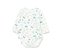 Pinokio Bodysuit Buttoned Long Sleeve ORANGE FLIP, 100% Cotton Ecru, Boys 56-74 (56)