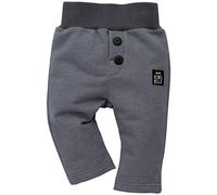 Pinokio - Happy Day - Baby Hose 100% Baumwolle-grau - Jogginghose, Pumphose Schlupfhose- elastischer Bund, Knöpfe Unisex (68)