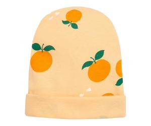 Pinokio Mütze Fruit and Sun, 100% Cotton orange, Orangemuster, Unisex, Gr 38-47(41)