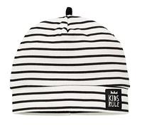 Pinokio Mütze Happy Day, 100% Baumwolle, Schwarz und Ecru streien, Jungen, Gr 38-47(41)