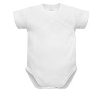 Pinokio Wickelbody Kurzarm, Lovely Day, Weiss, Geripptes, Unisex 44-68 (50)