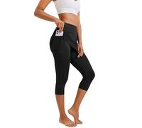 PINSPARK Tennisrock Damen mit Hose Knielang Yoga Sportrock Schnelltrocknend Leggings mit Rock Herbst Fitness Gym Hosenrock Outdoor Golf Volleyball Sports Skort Schwarz S