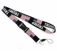 Pinstant Trump Präsident Präsidentschaftskampagne 2024 US-Flagge Amerika Donald abnehmbares 51,6 cm Umhängeband, Schlüsselband, Ausweis, Handy-Pin-Gurt