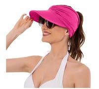 PINTUTU Sun Visor Hüte für Damen, mit großer Krempe Faltbar Visor Cap Strand Hut Sonnenschutz UPF 50+ Konzipiert für Outdoor-Sportarten wie Strand-Volleyball,Golf,Baseball,Tennis,Laufen,Badminton