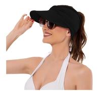 PINTUTU Sun Visor Hüte für Damen, mit großer Krempe Faltbar Visor Cap Strand Hut Sonnenschutz UPF 50+ Konzipiert für Outdoor-Sportarten wie Strand-Volleyball,Golf,Baseball,Tennis,Laufen,Badminton