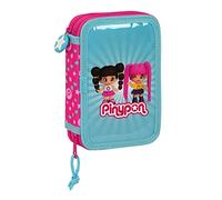Pinypon Federmäppchen, doppelt, Blau, Rosa, 12,5 x 19,5 x 4 cm (28 Stück)