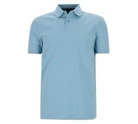 Poloshirt BOSS GREEN "Pio", Herren, Gr. XL, blau (light, pastel blau455), Jersey, Obermaterial: 100% Baumwolle, regular fit, hoch geschlossener Ausschnitt, eingesetzt Bündchen, Shirts, mit Polokragen