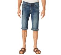 PIONEER AUTHENTIC JEANS Herren Bermuda Shorts ROUVEN | Männer Jeans | Kurze Hose | Freizeit | Modern Fit | Blue Denim/Washed Washed | Blue Used Whisker 6752 6825 | 35