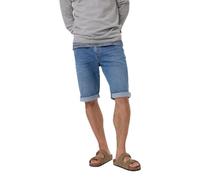 Shorts "ROUVEN shorts", Herren, Gr. 36, N-Gr, light blau used mustache, Denim/Jeans, Obermaterial: 99% Baumwolle, 1% Elasthan, PIONEER AUTHENTIC JEANS, unifarben, casual, regular fit kniefrei, Hosen,