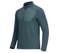 Pioneer Camp Outdoor Fleecepullover Herren mit Halbem Reißverschluss - Leichtes Sportshirt mit Hoher Wärmeisolierung & Atmungsaktiv für Wandern, Bergsteigen, Camping & Alltag(Green Blue;XXL)