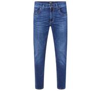 Straight-Jeans PIONEER AUTHENTIC JEANS "Rando Dicke Nähte" Gr. 40, Länge 34, blau (blau used buffies), Herren, Denim/Jeans, Obermaterial: 99% Baumwolle, 1% Elasthan, Jeans (18105306-40) blau used buff