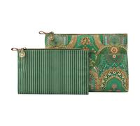 Pip Studio Caryn Kosmetiktasche Combi Jabali grün 26cm