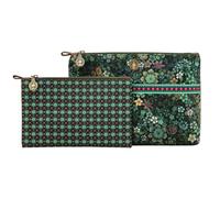 Pip Studio Cosmetic Bag Combi Tutti i Fiori Green 26x18x7.5cm/22x13x1cm