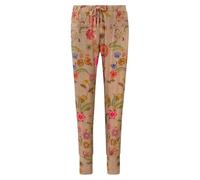 Pip Studio Damen Leggings Loungewear Hose Bobien Long Trousers Flower, Farbe:Beige, Artikel:-552 Sand, Größe:2XL