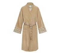Pip Studio Damen Morgenmantel Hausmantel Naomi Kimono Velvet Solid, Farbe:Beige, Artikel:-552 Sand, Größe:XL
