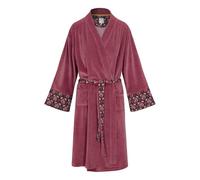 Pip Studio Damen Morgenmantel Hausmantel Naomi Kimono Velvet Solid, Farbe:Pink, Artikel:-252 Dark pink, Größe:L