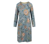 Pip Studio Damen Nachthemd Destiny Long Sleeve Nightdress Safari Bloom, Farbe:Blau, Artikel:-152 Blue, Größe:L