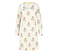 Pip Studio Damen Nachthemd Nachtkleid Dana Long Sleeve Nightdress Tanaka, Farbe:Weiß, Artikel:-501 White, Größe:L
