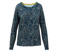 Pip Studio Damen Shirt Langarmshirt Tina Long Sleeve Top Daisy Dreams, Farbe:Dunkelblau, Artikel:-152 Blue, Größe:L