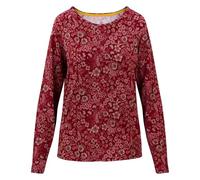 Pip Studio Damen Shirt Langarmshirt Tina Long Sleeve Top Daisy Dreams, Farbe:Rot, Artikel:-200 red, Größe:L