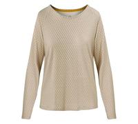 Pip Studio Damen Shirt Langarmshirt Tina Long Sleeve Top Thousands Leaves, Farbe:Beige, Artikel:-552 Sand, Größe:L
