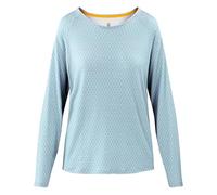 Pip Studio Damen Shirt Langarmshirt Tina Long Sleeve Top Thousands Leaves, Farbe:Blau, Artikel:-151 Light bkue, Größe:L