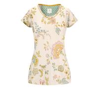 Pip Studio Damen T-Shirt Oberteil Kurzarmshirt Toy Short Sleeve Top Buenas Noches, Farbe:Weiß, Artikel:-White, Größe:L