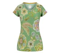 Pip Studio Damen T-Shirt Oberteil Kurzarmshirt Toy Short Sleeve Top Matata, Farbe:Grün, Artikel:-Green, Größe:M