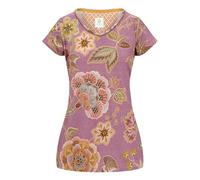Pip Studio Damen T-Shirt Oberteil Kurzarmshirt Toy Short Sleeve Top Matata, Farbe:Lila, Artikel:-Lilac, Größe:L