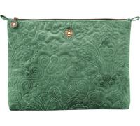 Pip Studio Quilted flache Samt-Kosmetiktasche - green - 30x22x20 cm